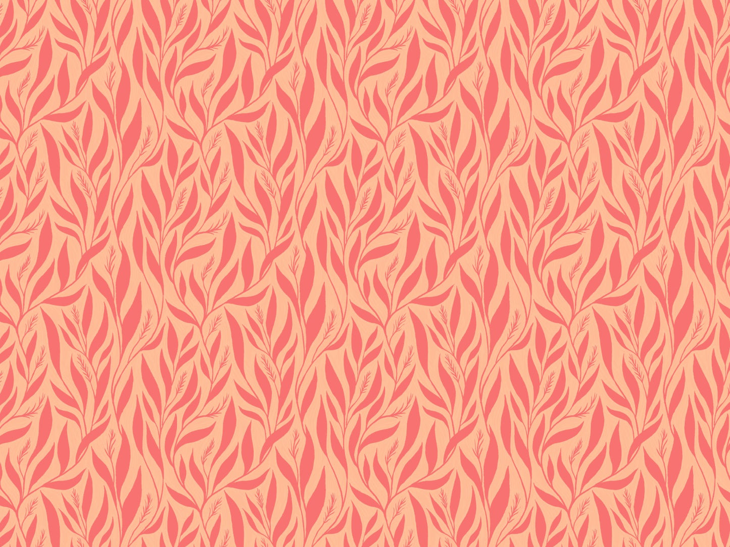 Peach and Pink Leavescapes Wallpaper