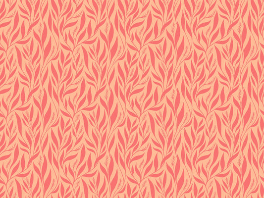 Peach and Pink Leavescapes Wallpaper