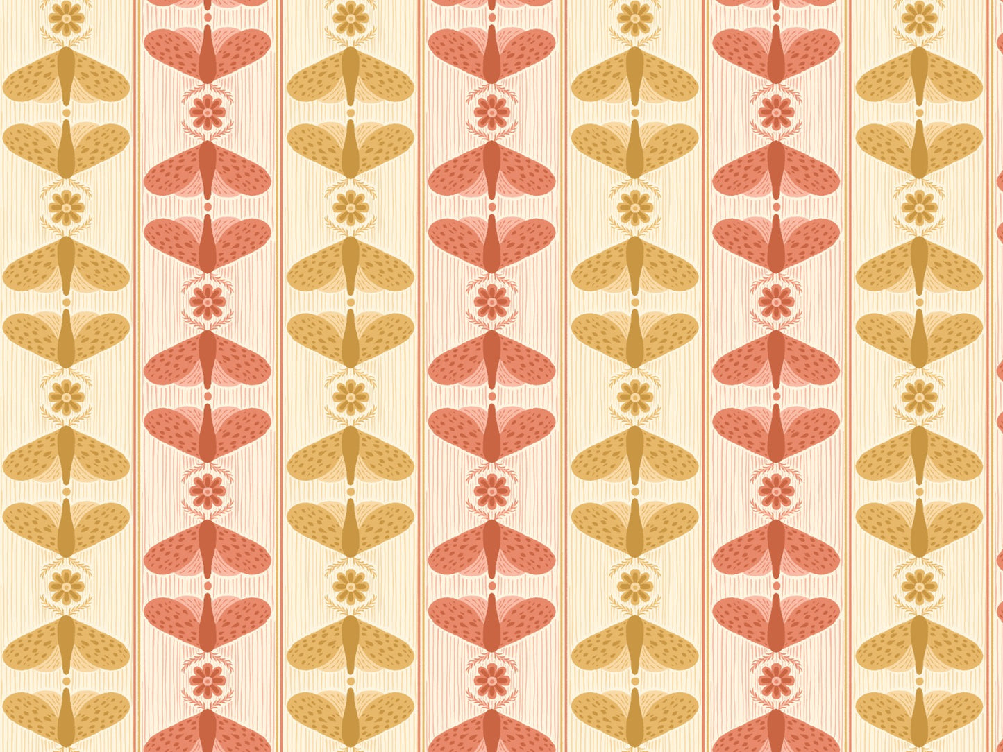 Moth Stripe Wallpaper