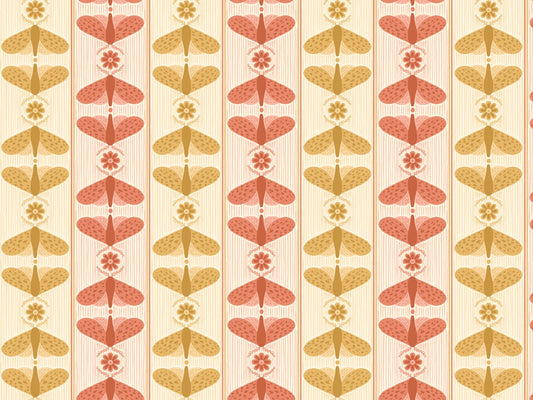 Moth Stripe Wallpaper