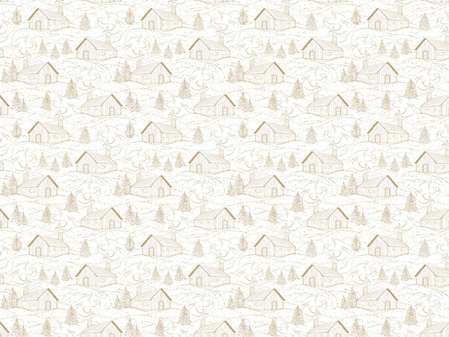 Smokey Cabins Tan Color Wallpaper