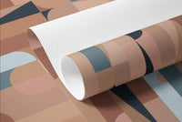 Abstract Retro Vintage Strip Pattern Wallpaper Mural